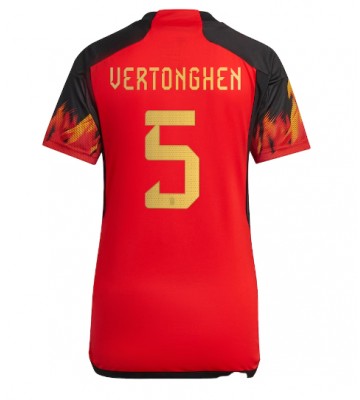 Belgia Jan Vertonghen #5 Koszulka Podstawowych Kobiety MŚ 2022 Krótki Rękaw